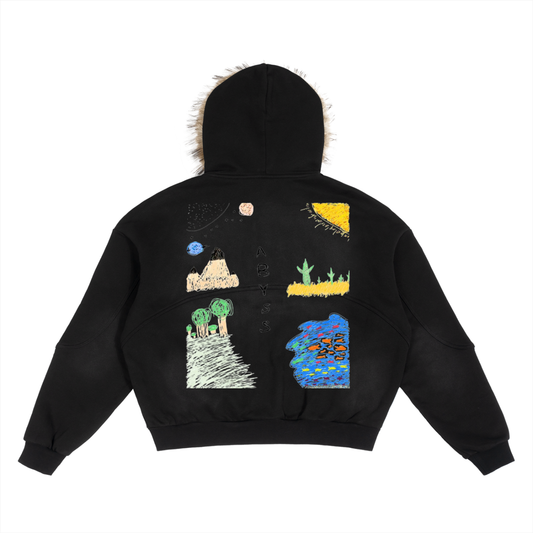 Sun Fade ‘ART’ Fur Hoodie