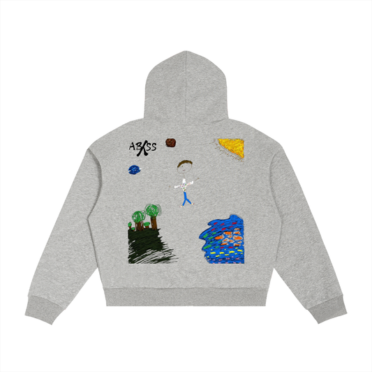 Contrast Plaid ‘ART’ Hoodie